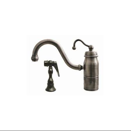 Polished Nickel Kitchen Faucet with Brass Side Spray U88379