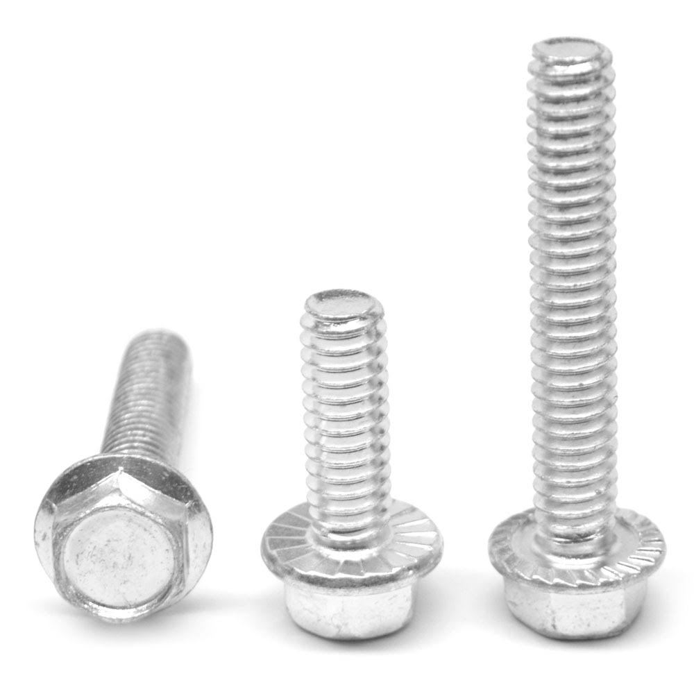 1/2x22-13 x 1 3/4x22 Coarse Thread Grade 5 Hex Flange Screw with Serration Medium Carbon Steel Zinc Plated Pk 50 B1797