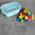 Magnetic Cube Wooden Building Blocks with Storage Box S98538