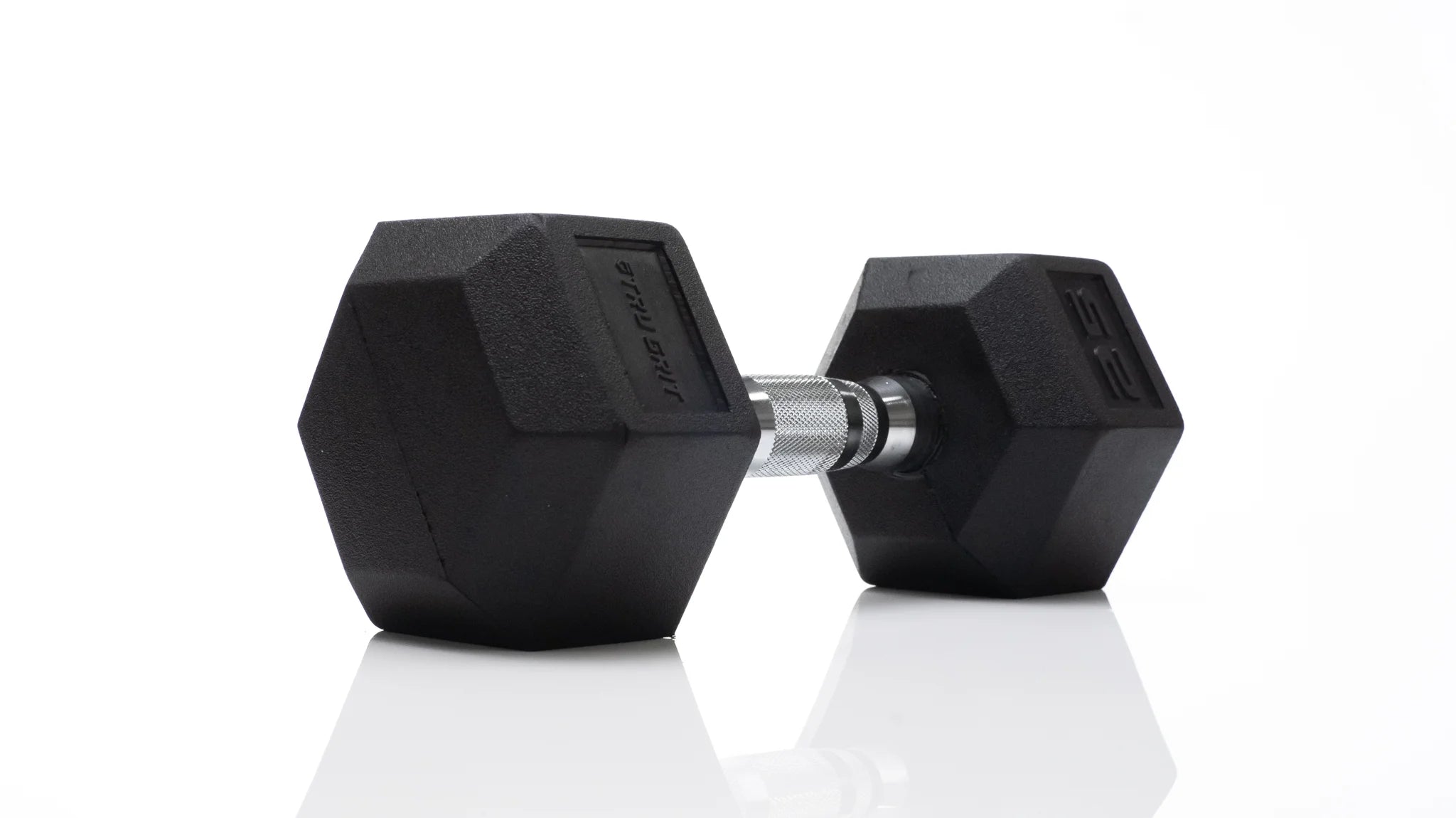 25 lb Black Hex Rubber Dumbbell C3438