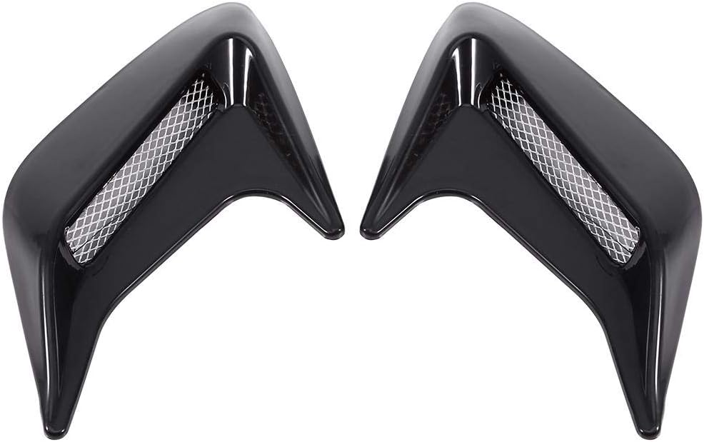 Black Pack of 2 Car Hood Air Flow Vent Sticker Cover L9739