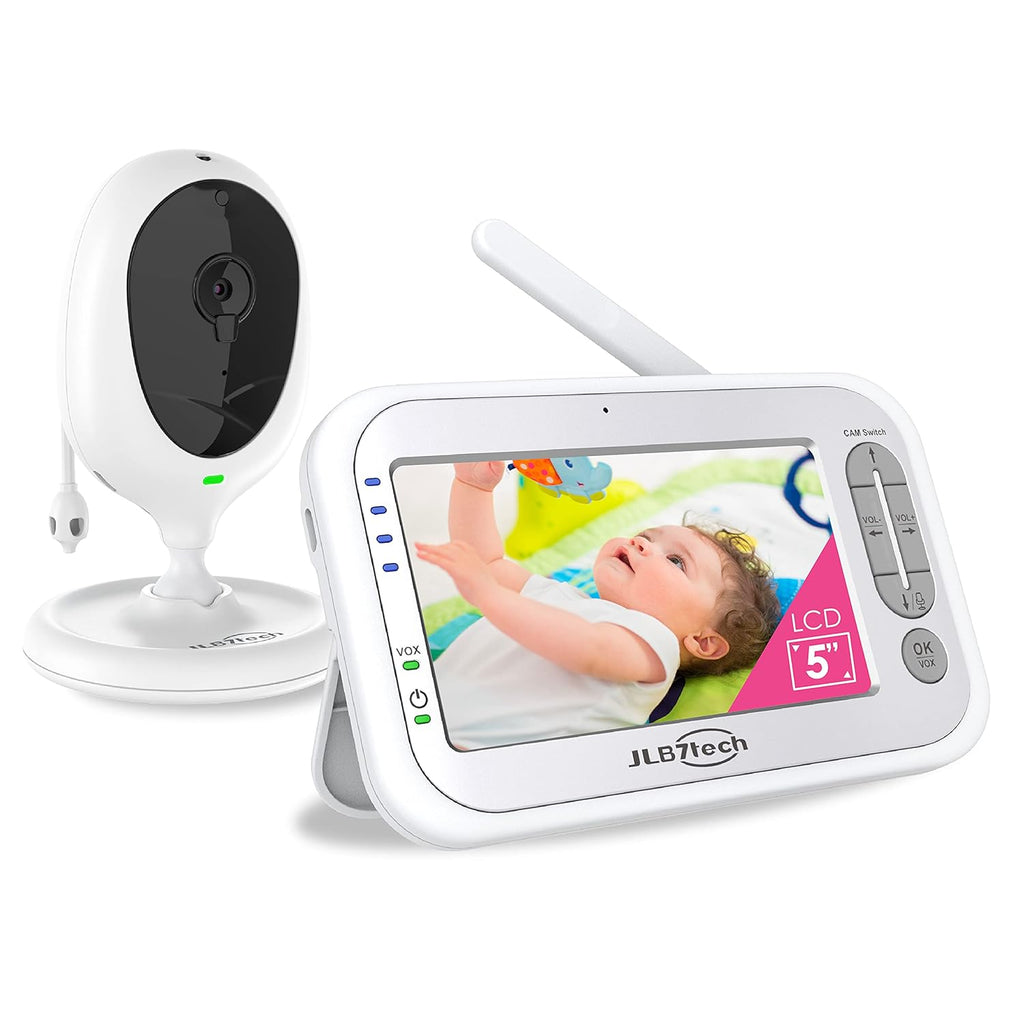 5" 720P HD Video Baby Monitor with 1 Remote Camera, Remote Pan/Tilt/Zoom, Two-Way Audio, Auto Night Vision T829