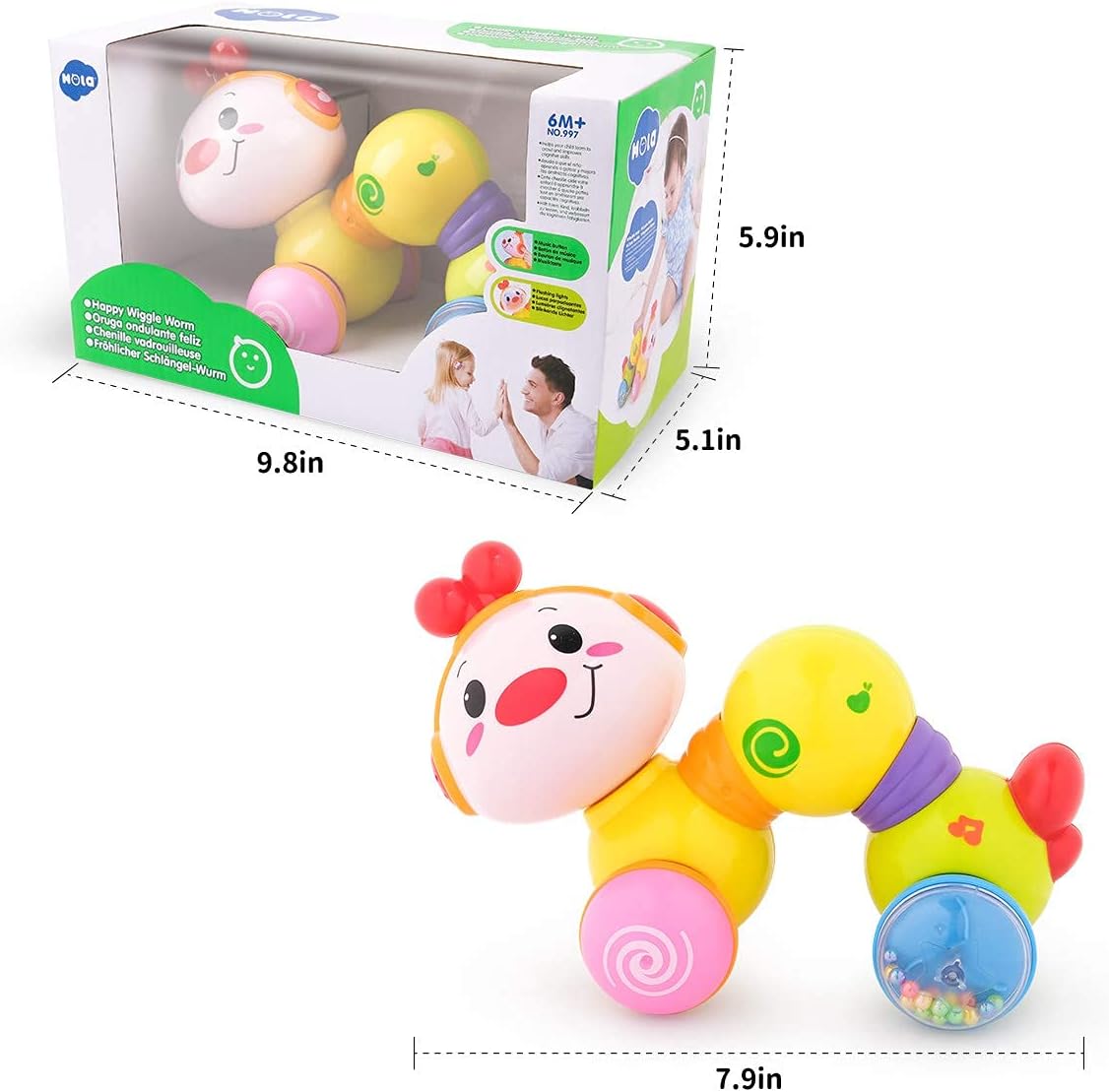 Press and Go Baby Crawling Toys with Light up Music U399891