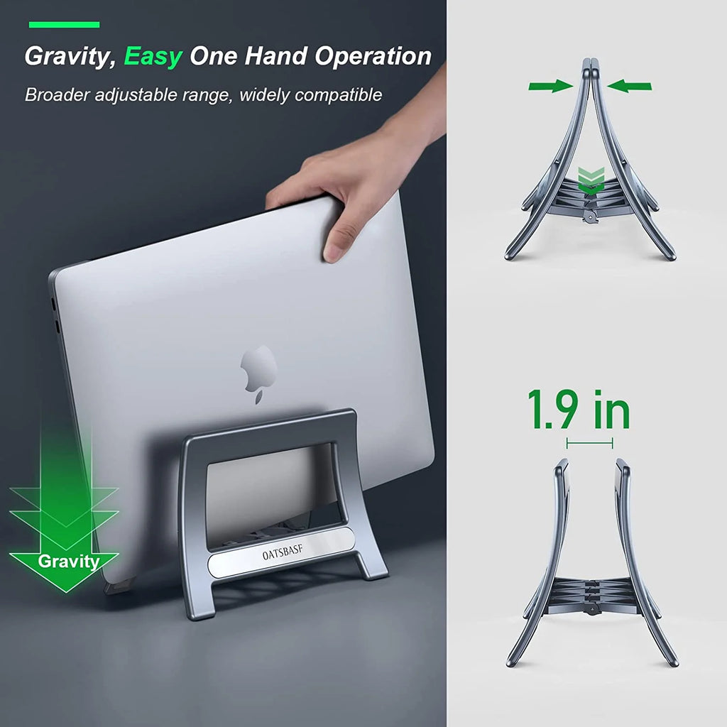 Vertical Laptop Stand with Auto Adjust Width B730