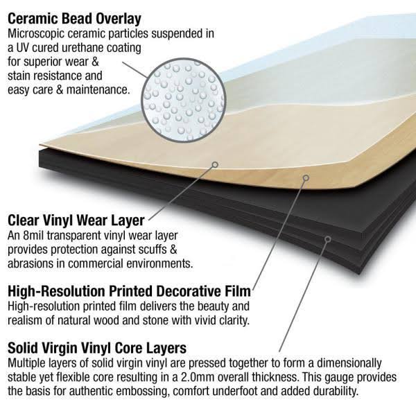 6 in. x 48 in. Rainier Cherry Glue Down Vinyl Plank Flooring (36 Sq. ft. / Case) A147