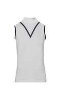White Sleeveless Technical Top V61084
