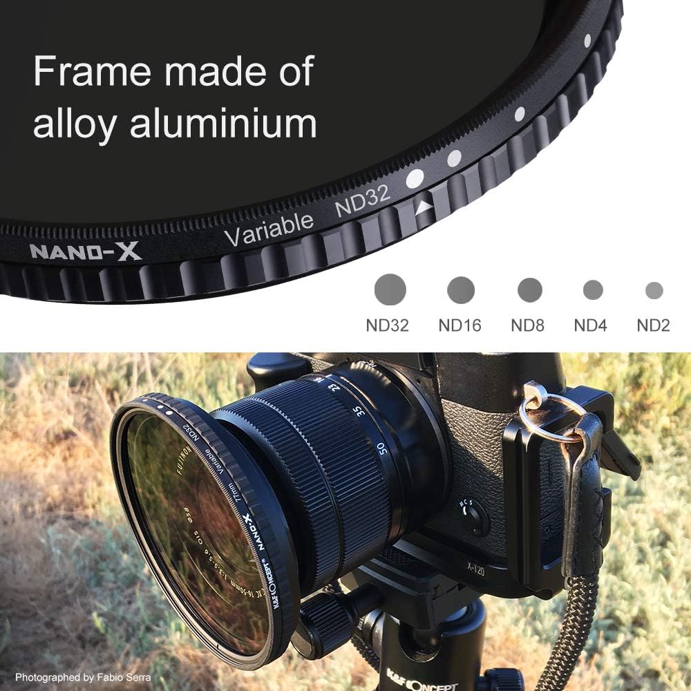67mm Fader ND Filter Variable ND2 to ND32 for Camera Lens, Pack of 2 Y419097