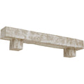 White Washed Faux Wood Fireplace Mantel Kit with Corbels T44323
