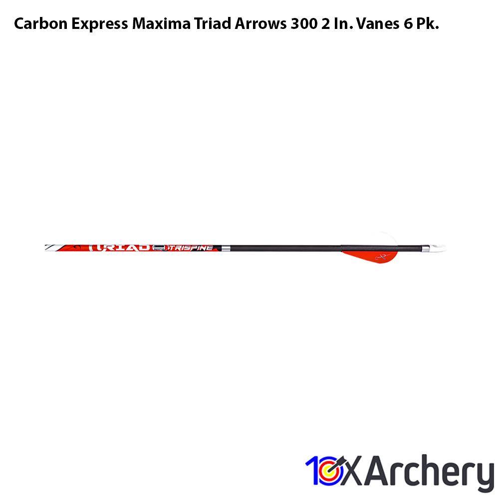 6 PK Carbon Express Maxima Triad Arrows 300 2in Vanes F985