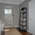 Black Wood Ladder Bookcase P5193