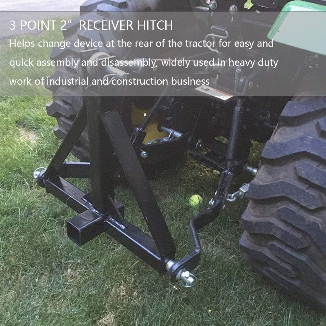 Heavy Duty 3 Point 2 Inch Receiver Drawbar Hitch Adapter for Tractor J15118