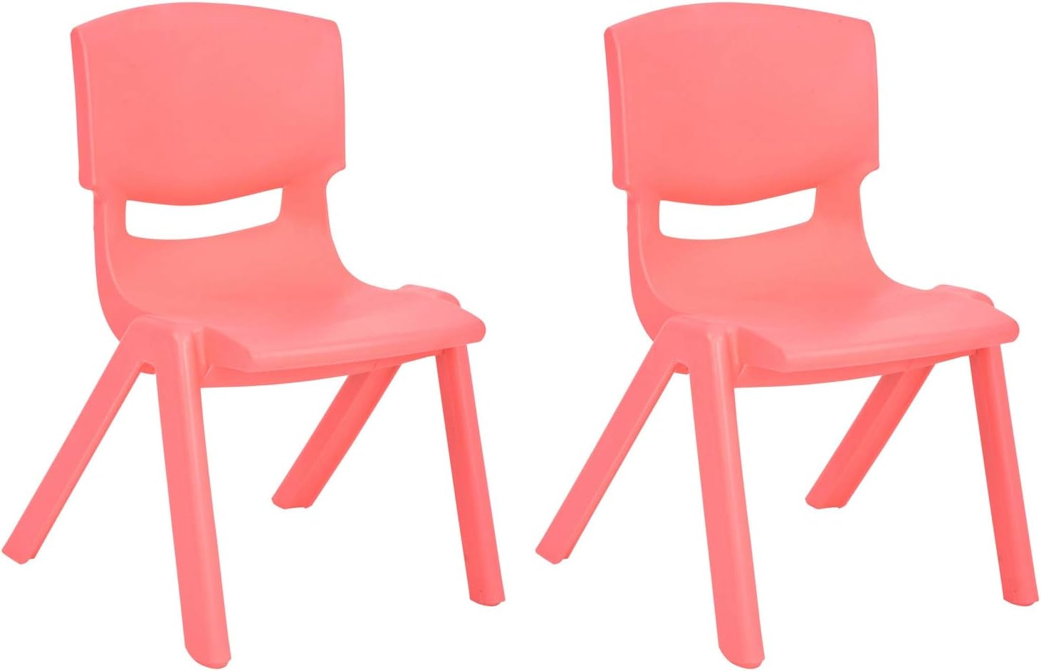 Yellow Stackable Plastic Kids Learning Chairs, 2-Pack U6528