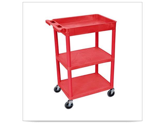 Red Tub Top Shelf Cart R872
