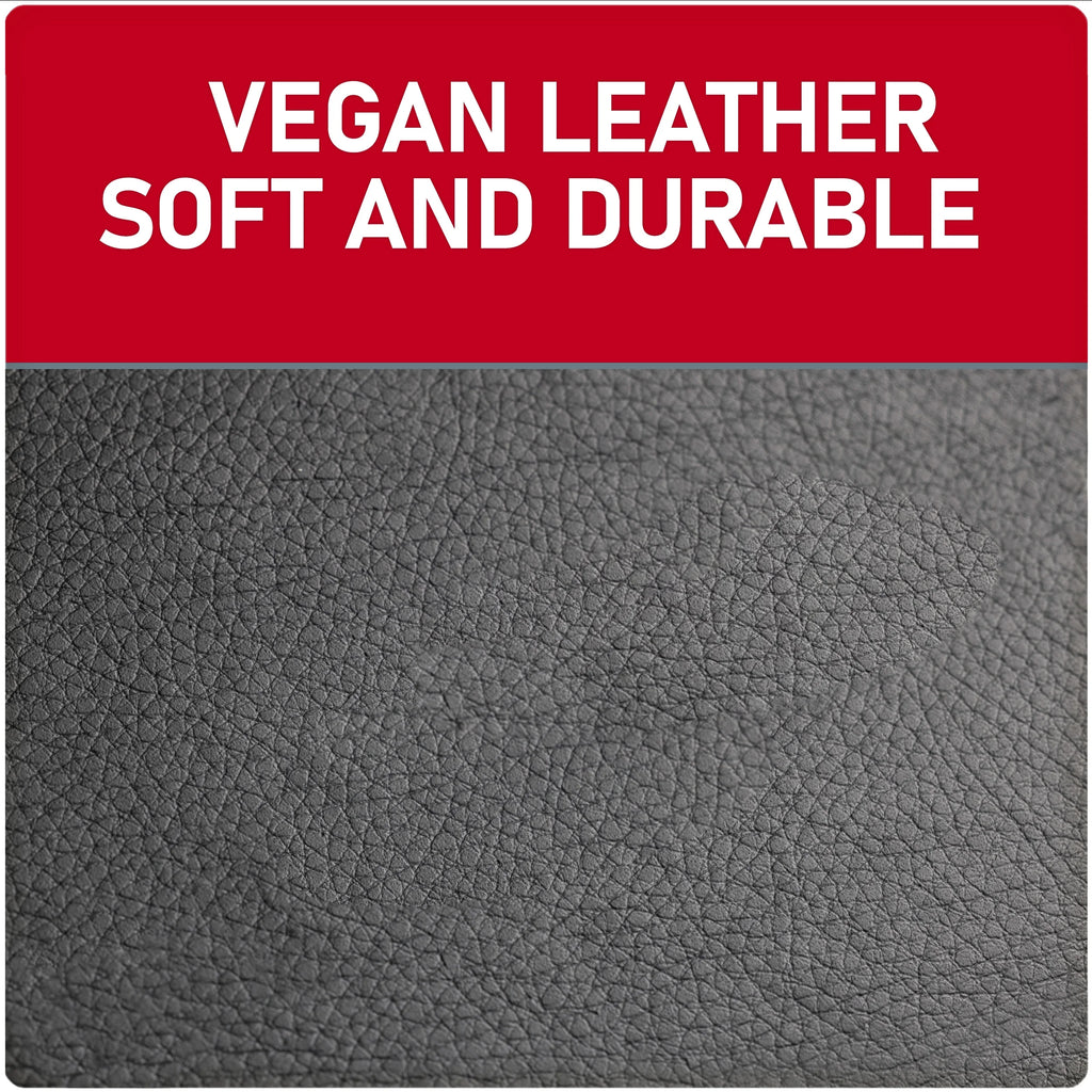 3 Piece Vegan Leather Seat Covers Black Q556388