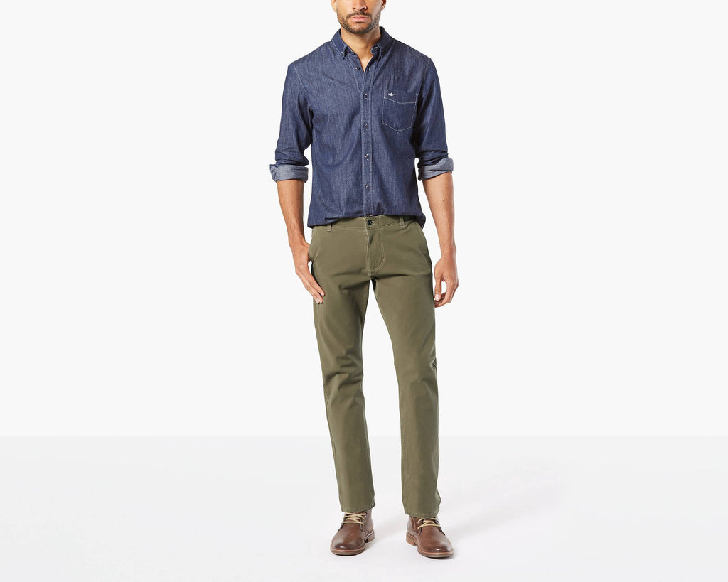 Slim Tapered Fit Olive 34 32 Pants C81717