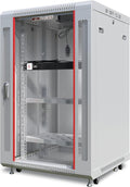18U Wall Mount Gray IT Network Server Rack Cabinet Enclosure 24 Inch Depth L9983