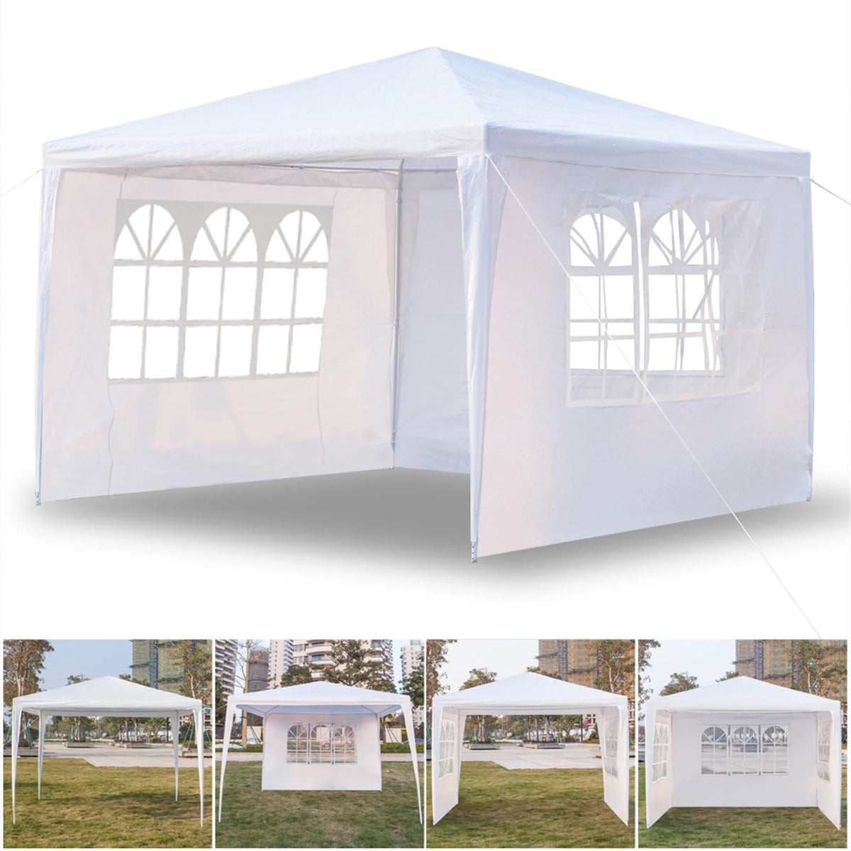 3 x 3m White Waterproof Tent Z15182