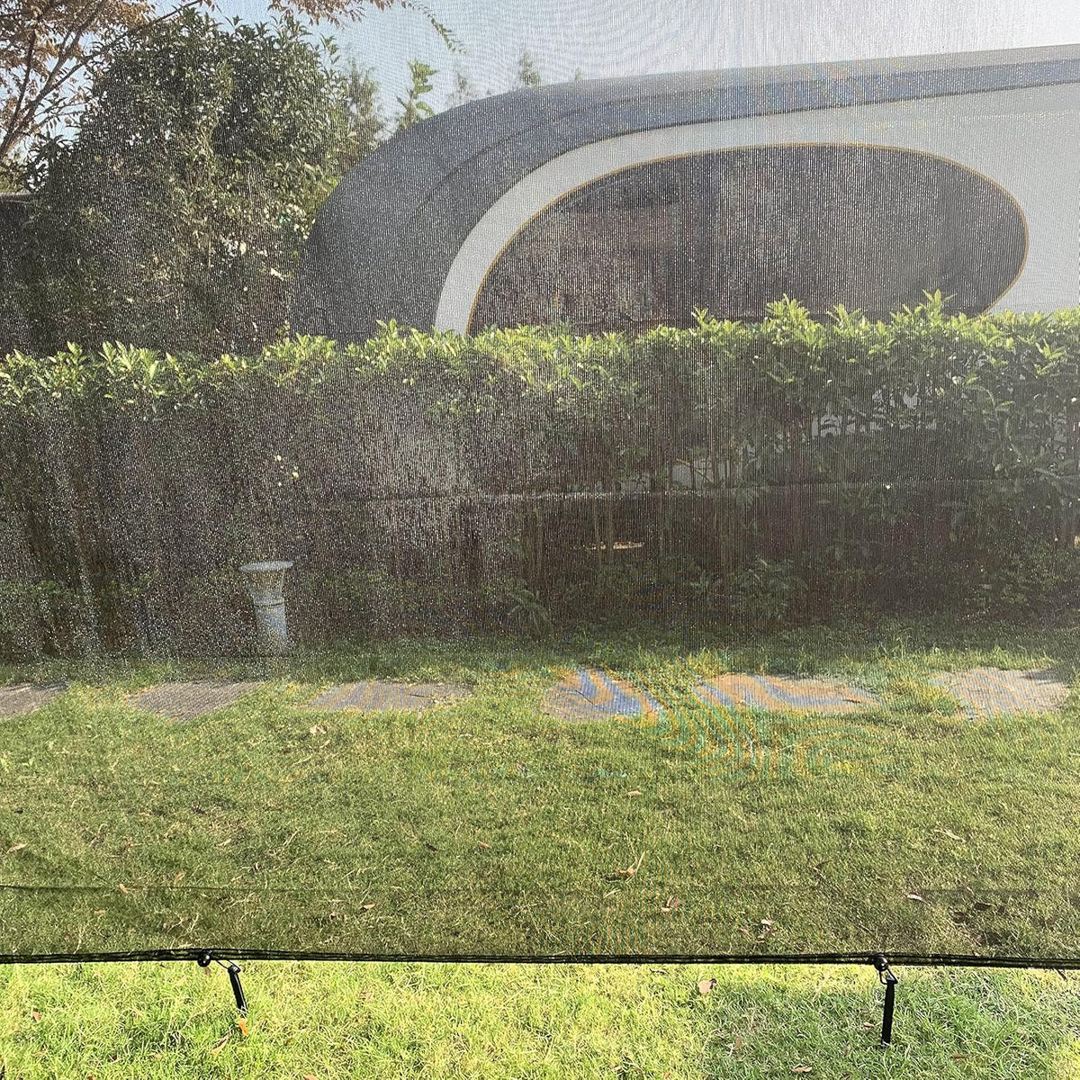 9' X 19' Black Mesh RV Awning Sun Shade Screen O355