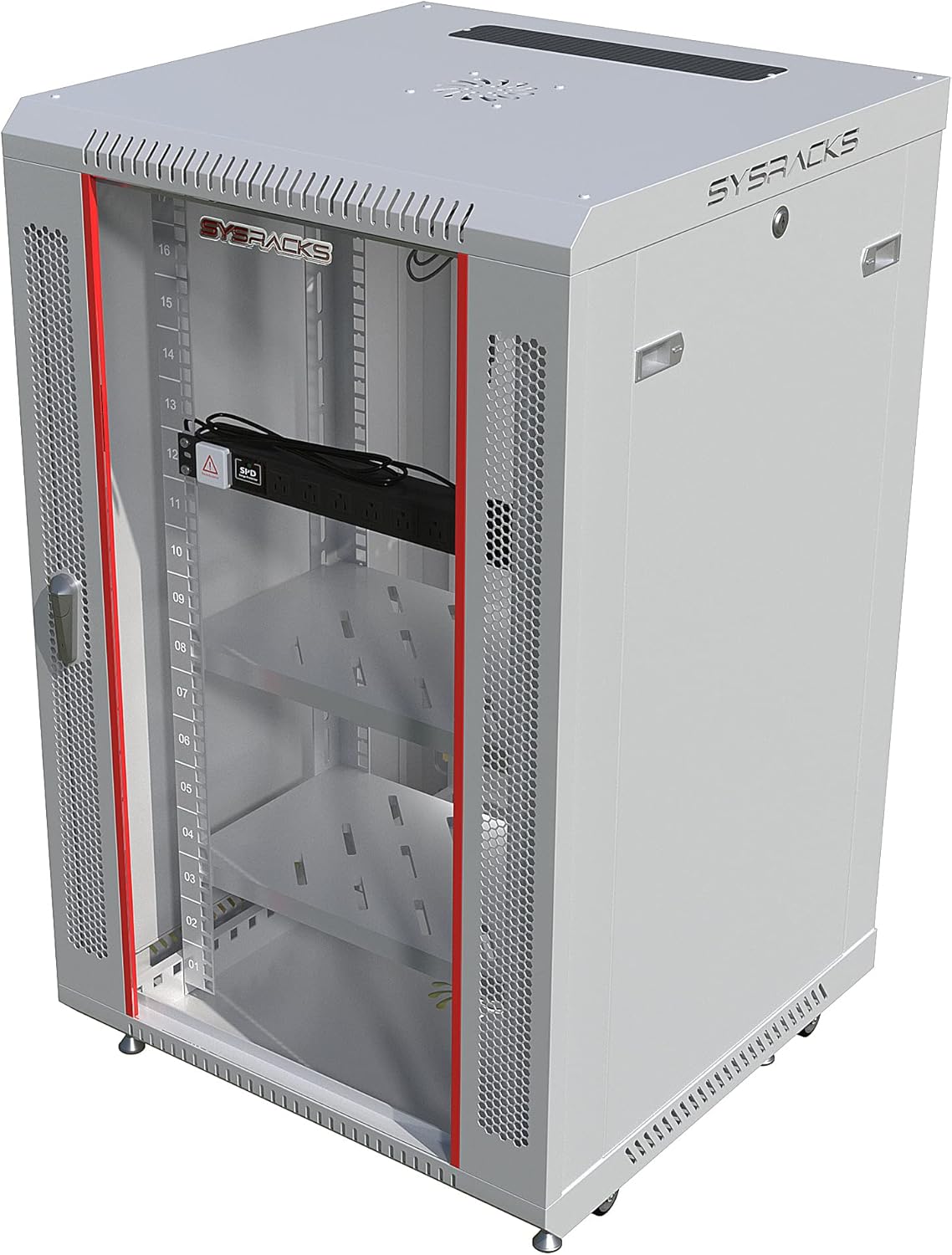 18U Wall Mount Gray IT Network Server Rack Cabinet Enclosure 24 Inch Depth L9983