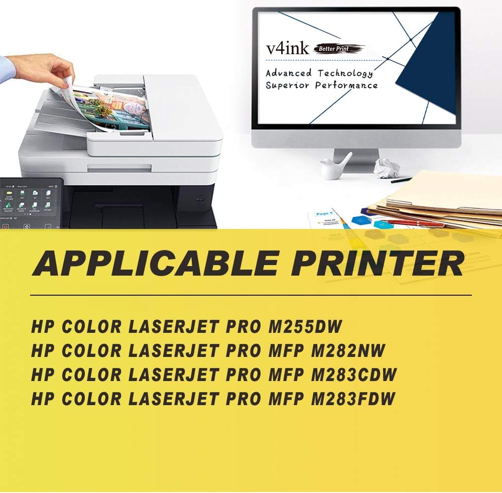 4-Pack 206A Toner Cartridge Color Set for HP Printer F447
