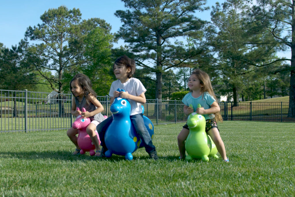 Lime Green Inflatable Bounce Horse S34208