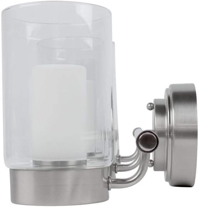 22 Inch 3 Lamp LED Glass Bathroom Vanity Light, 23W, 3000K, Brushed Nickel Finish S1366