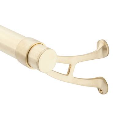 Satin Brushed Brass Bar Mount Foot Rail Bracket N810