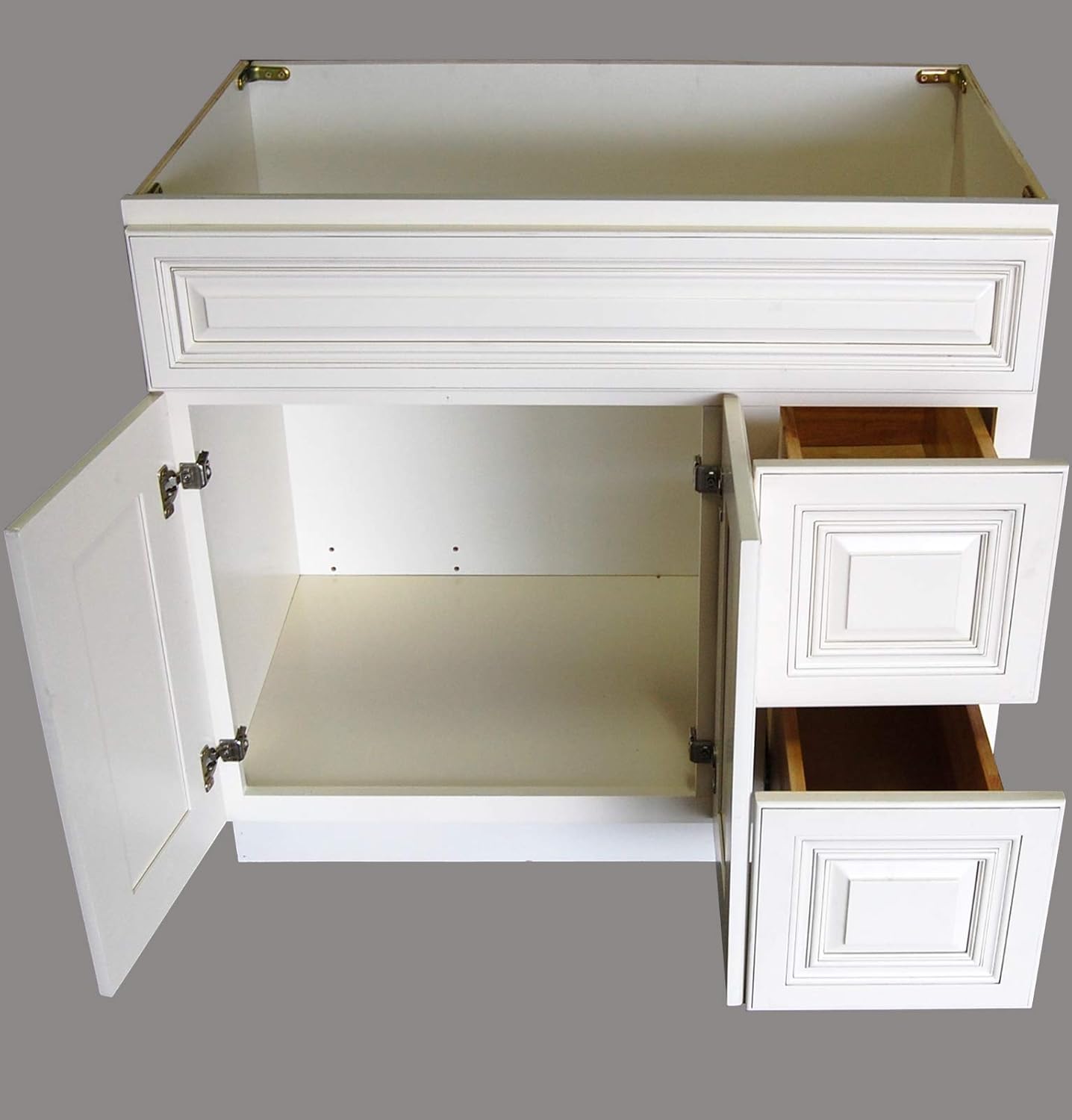 White Single-sink Bathroom Vanity Base Cabinet 36 Wide x 21 Deep K95145