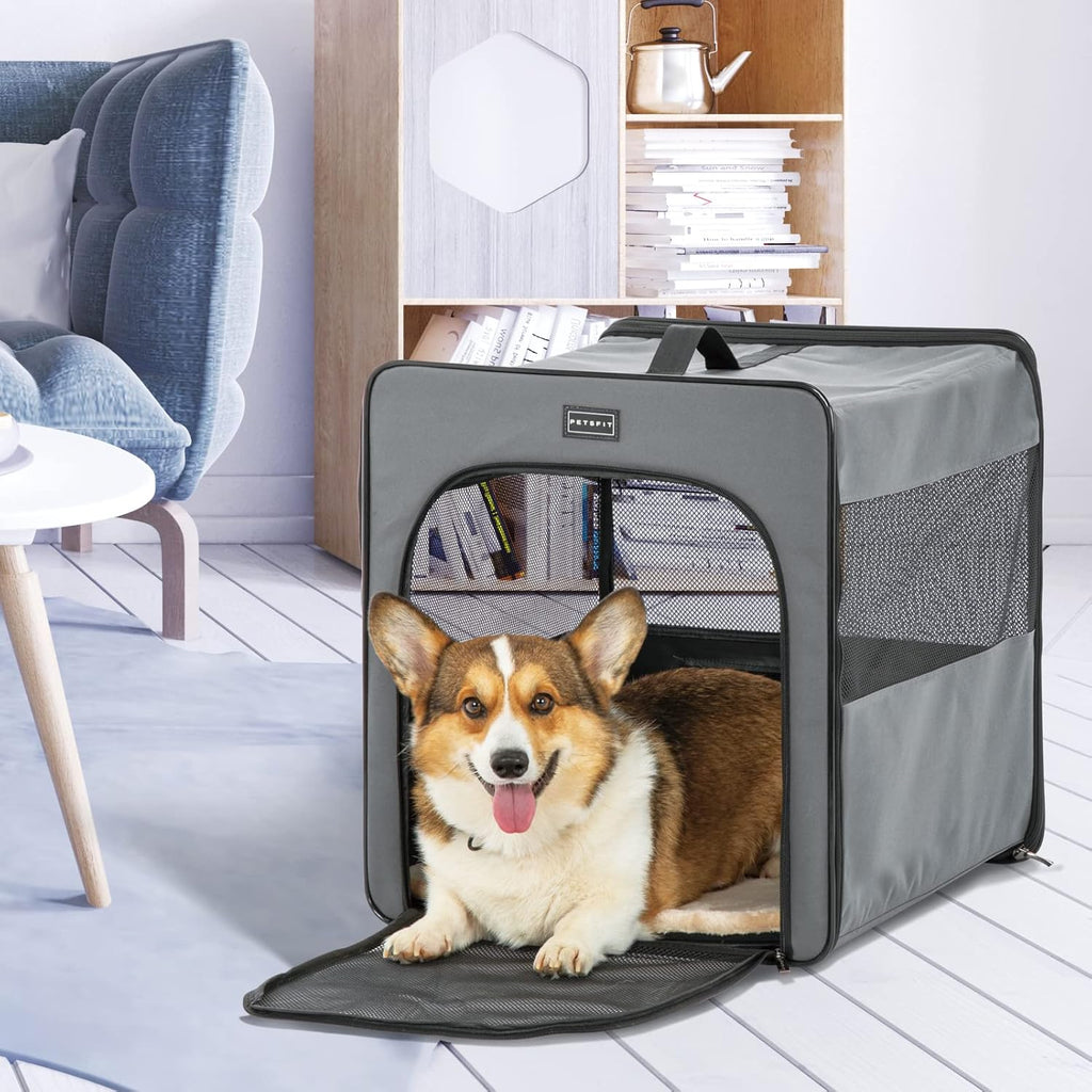 Collapsible Medium Dog Travel Crate Pack of 2 T25395