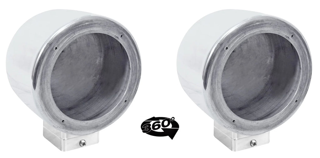 5.25" 360° Swivel Chrome Surface Mount Speaker Pods Y658