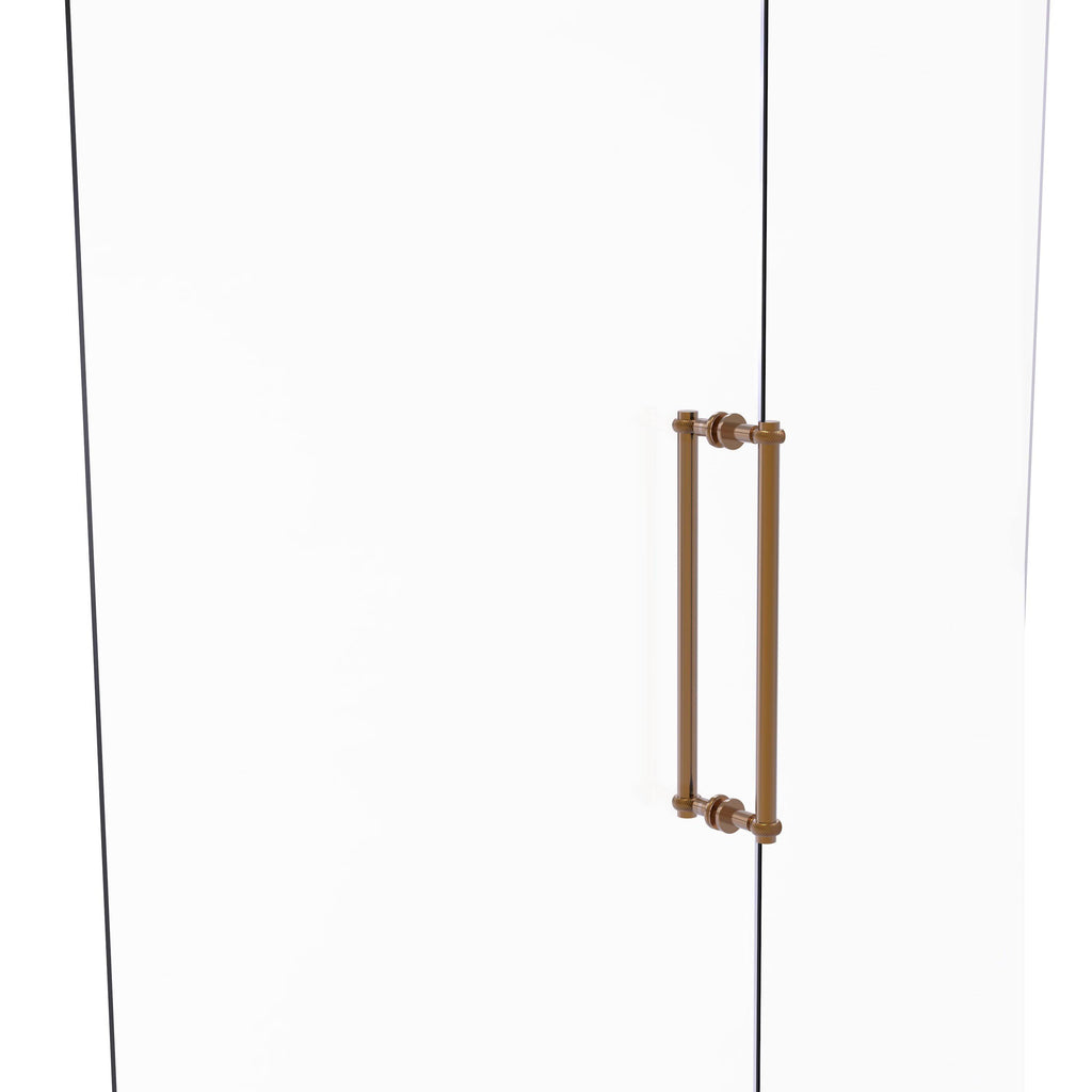 18 in. Back to Back Shower Door Pull with Twisted Accent Brushed Bronze D226