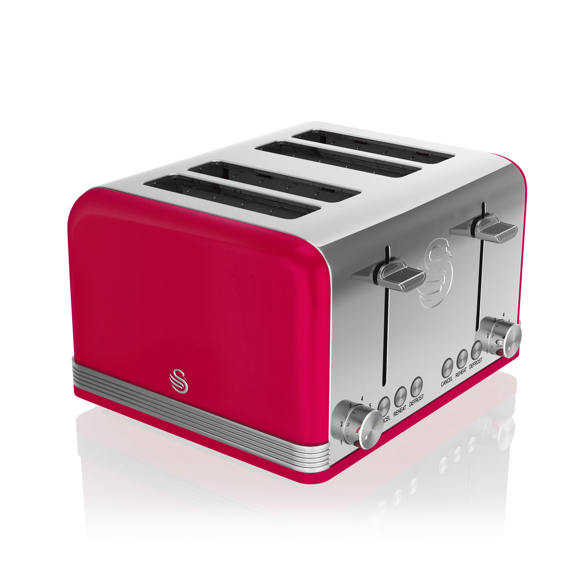 Red 4 Slice Toaster Q57456