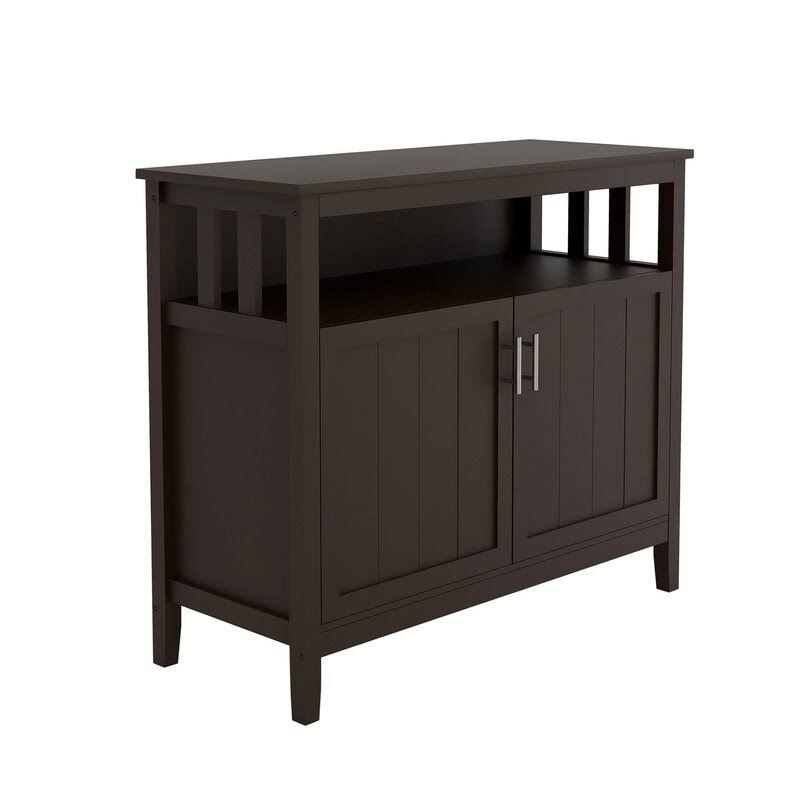 Wooden Kitchen Storage Sideboard Buffet Server Cabinet, Brown J27199