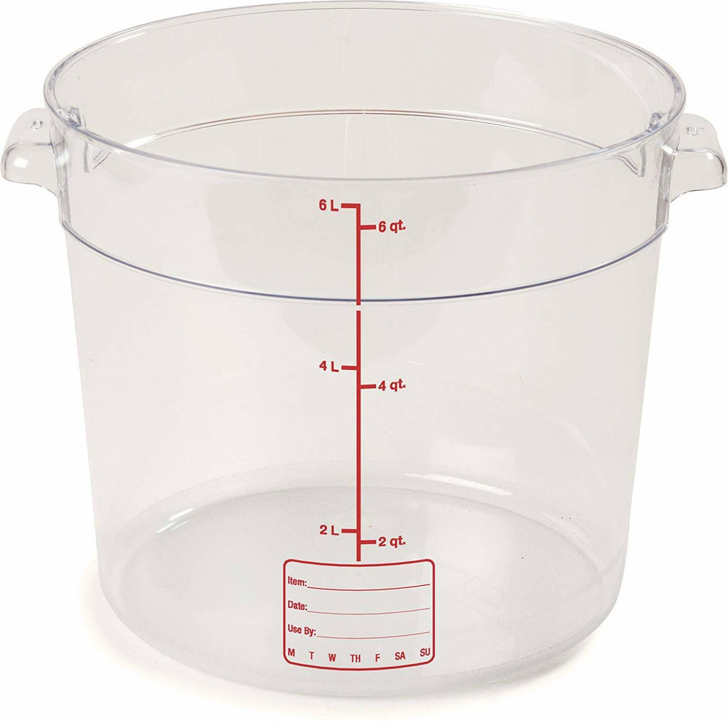 Clear 6 Quart Polycarbonate Round Container X4925