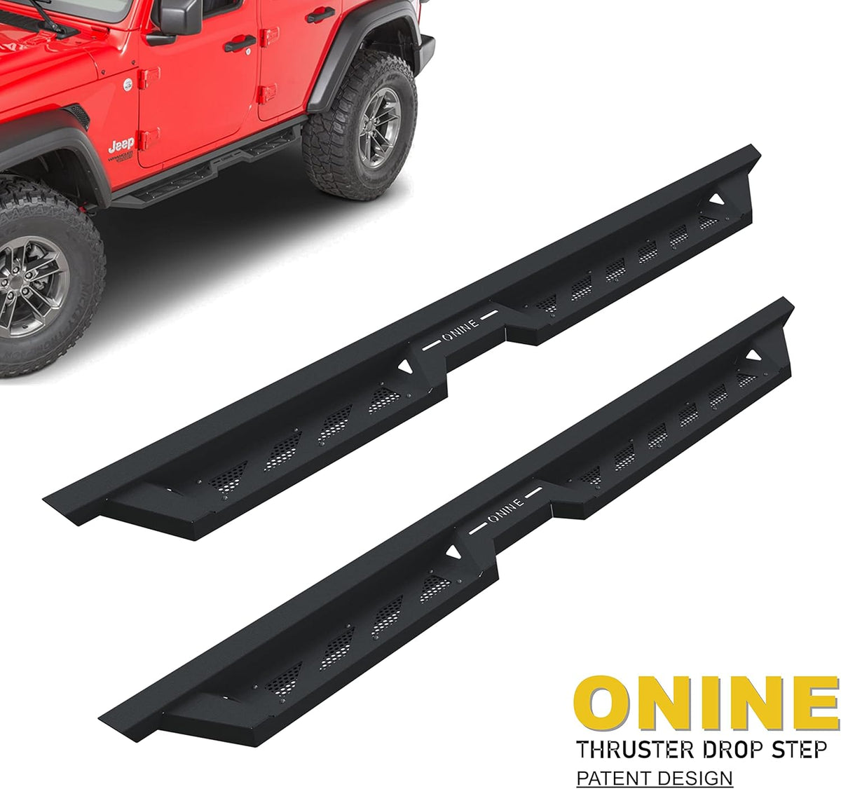 Textured Black Heavy Duty Steel Running Boards O994