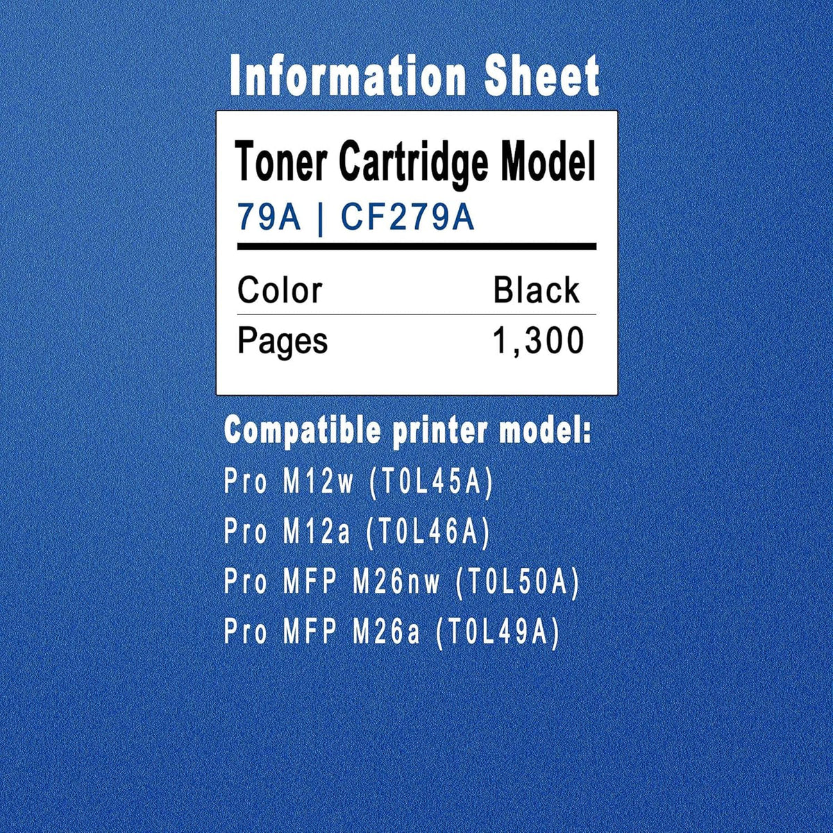 2-Pack Black Toner Cartridge for HP CF279A Printer D79029