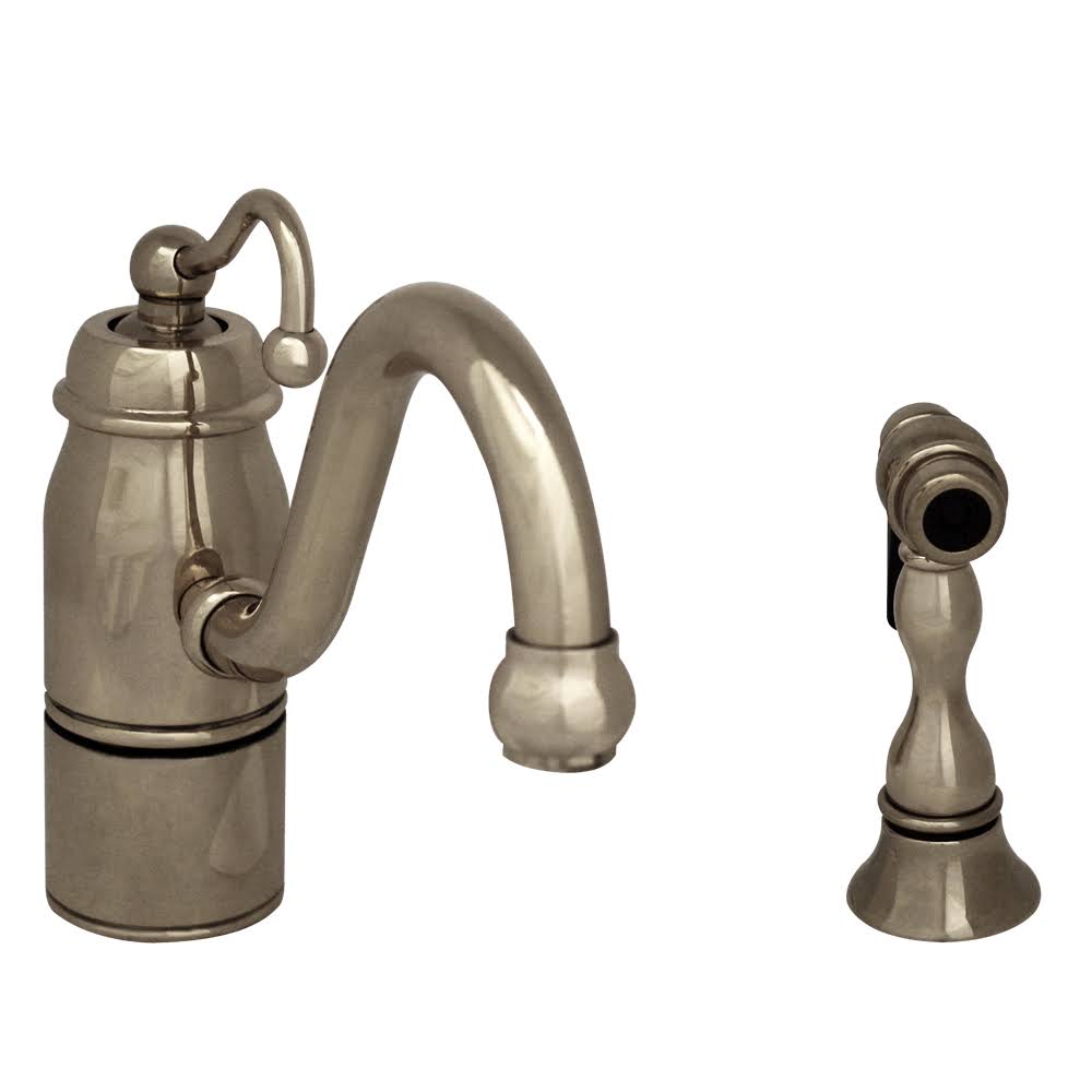 Polished Nickel Kitchen Faucet with Brass Side Spray U88379