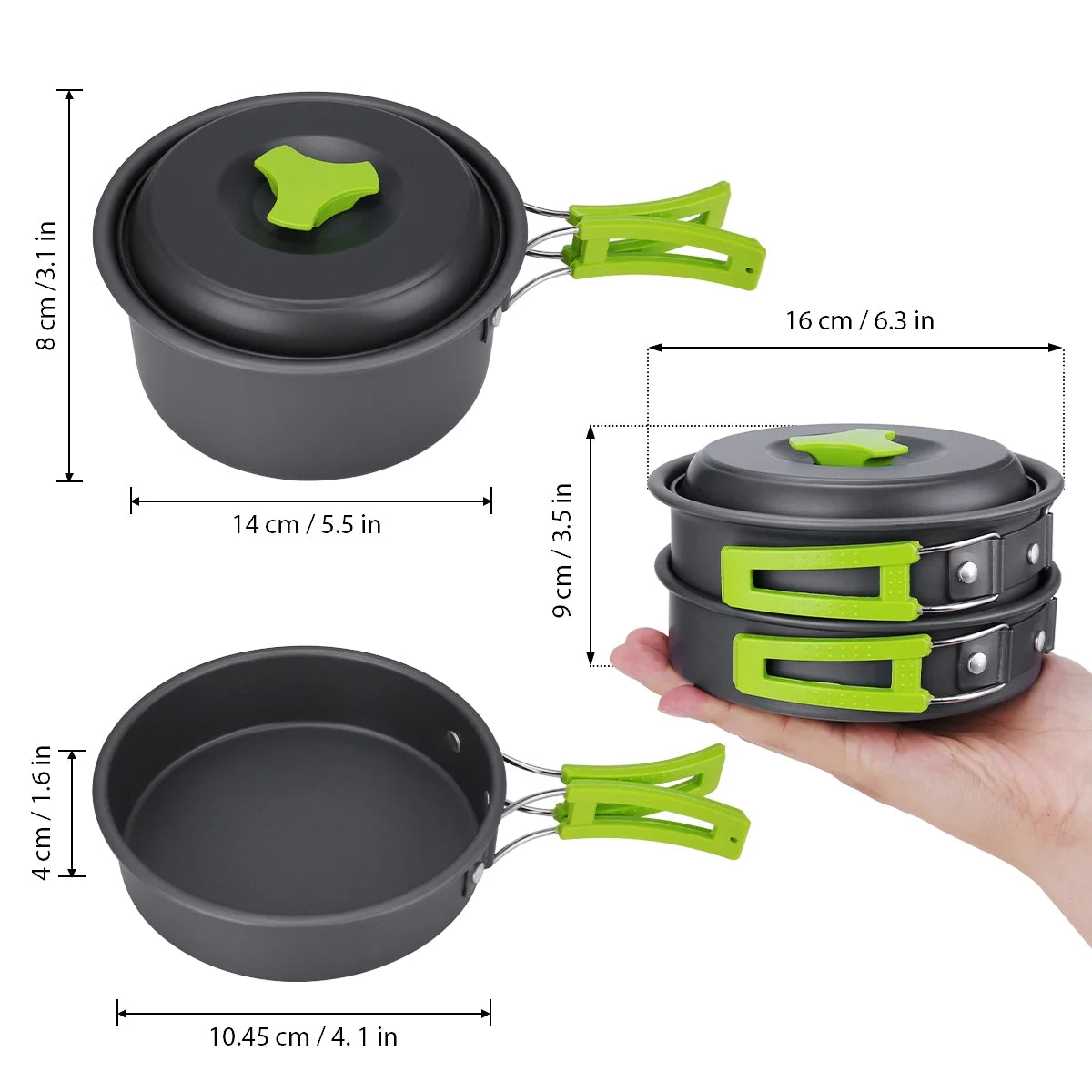 15 Pcs Non Stick Camping Cookware Set O55967