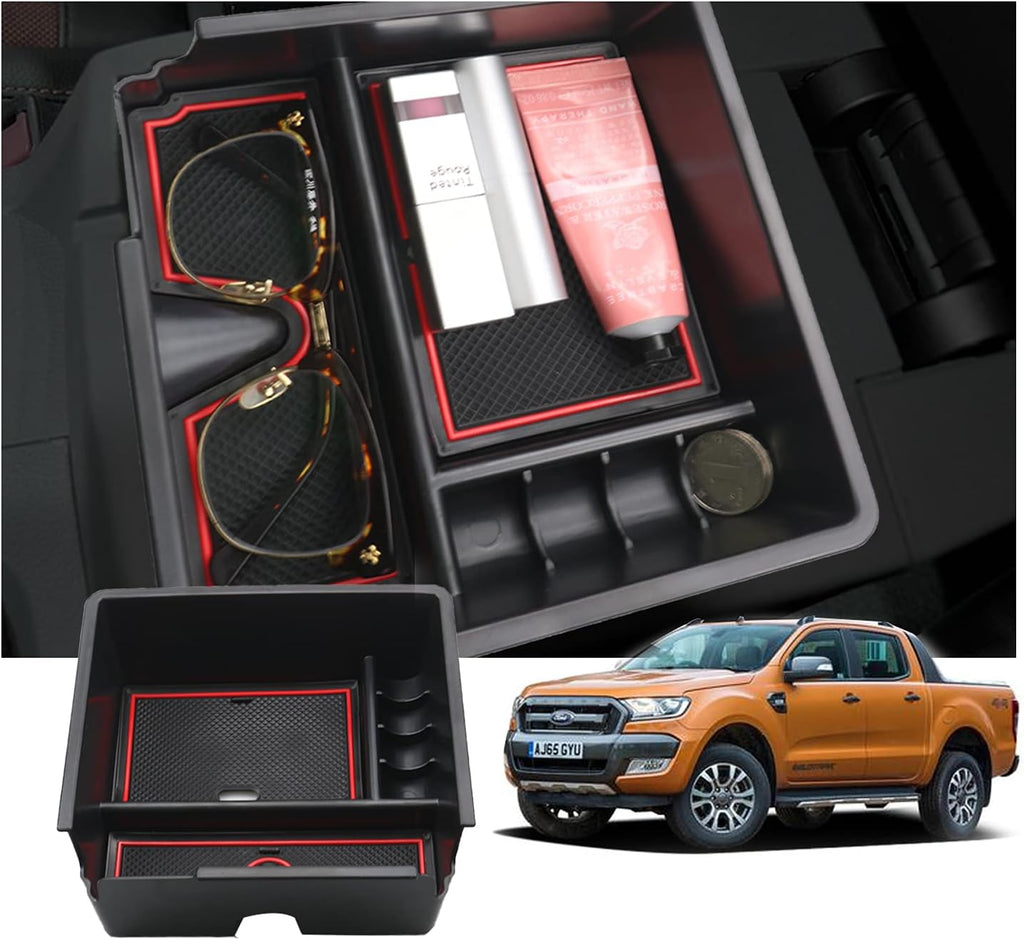 Blue ABS Car Center Console Organizer with USB Hole P9938