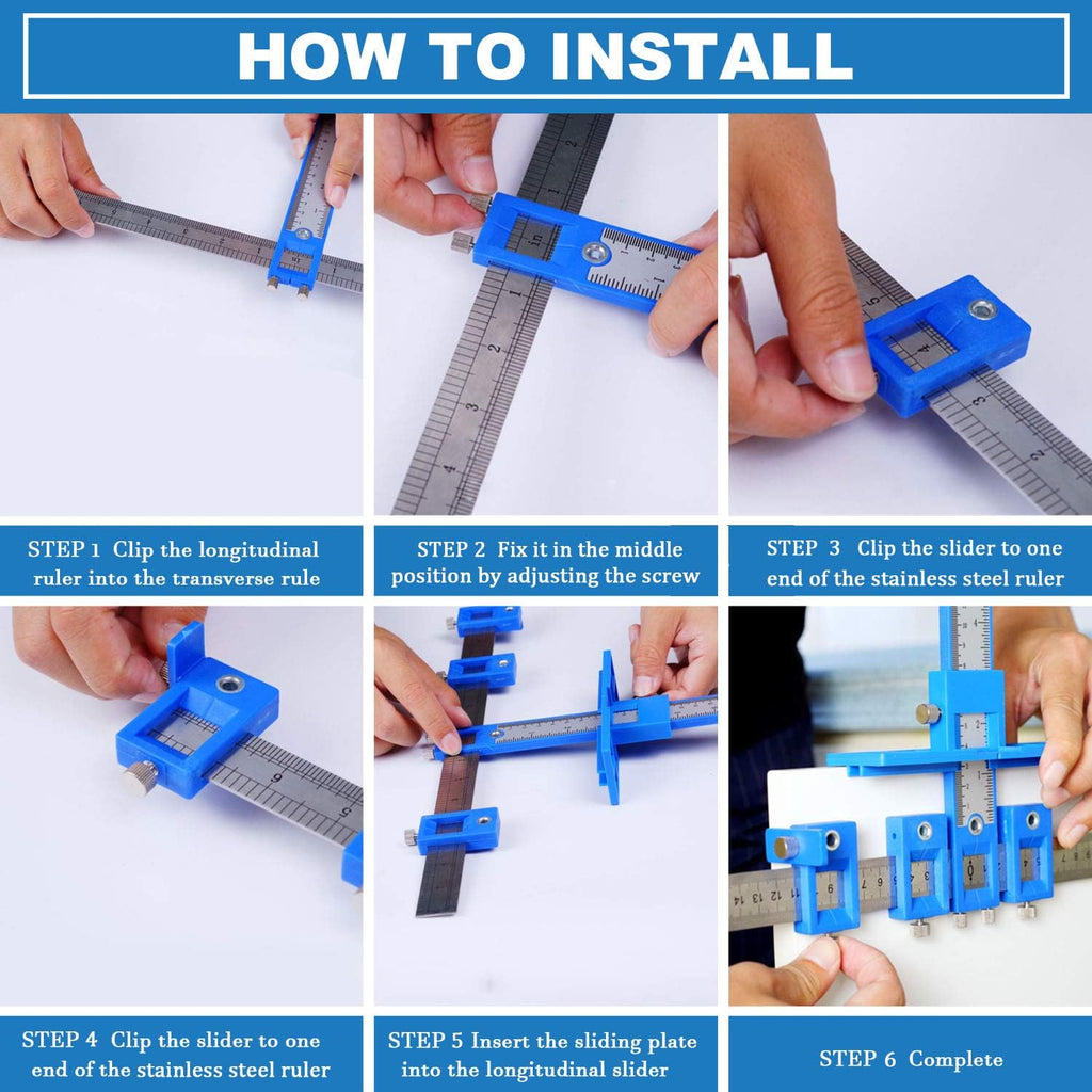Cabinet Hardware Jig, Aluminum Alloy Drill Guide Sleeve Drawer Pull Jig Tool X481