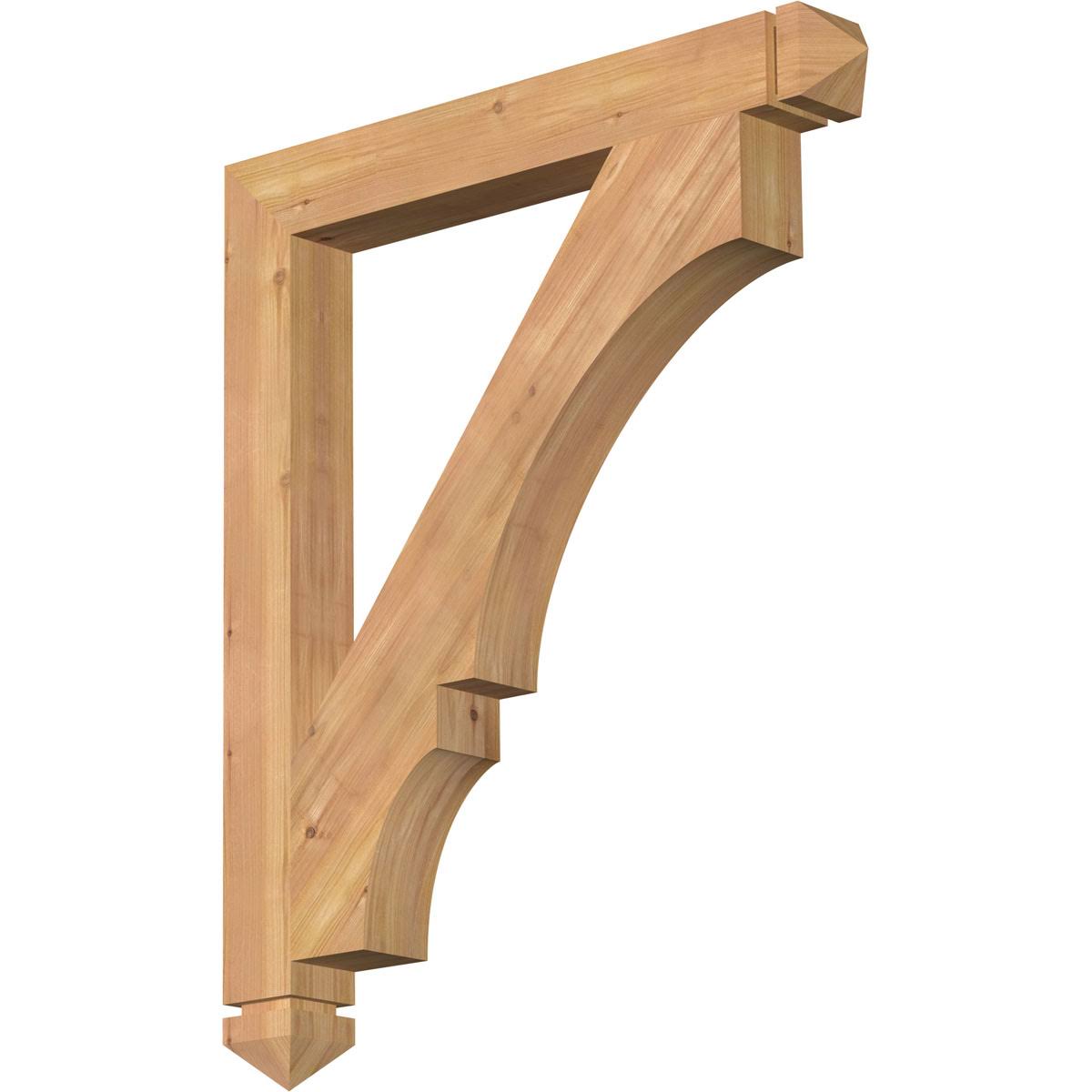 3 1/2x22W x 30x22D x 36x22H Western Red Cedar Bracket X2913