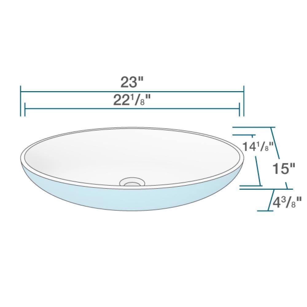 Stone Composite Oval Vessel Sink with Faucet L8051
