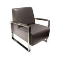 Elephant Grey Accent Chair with Stainless Steel Frame F5854