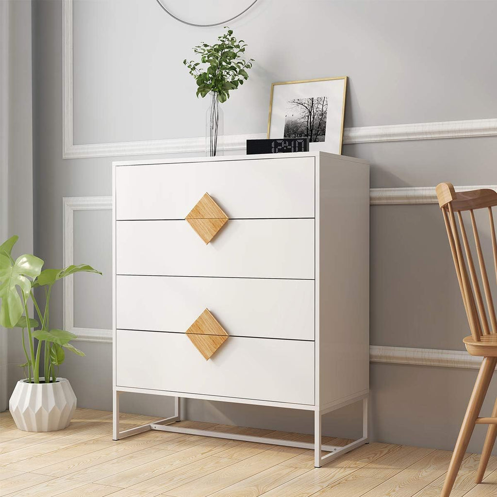 White 4 Drawer Dresser Chest Z1328
