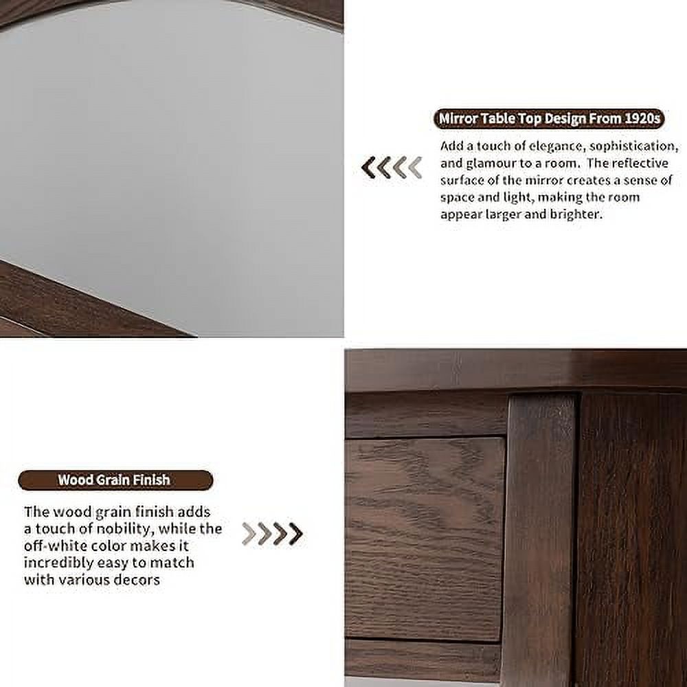 Half-Round Entryway Table with Solid MDF Board Glass Table Top Console Table 15.7" D x 40" W x 30.5" H J933