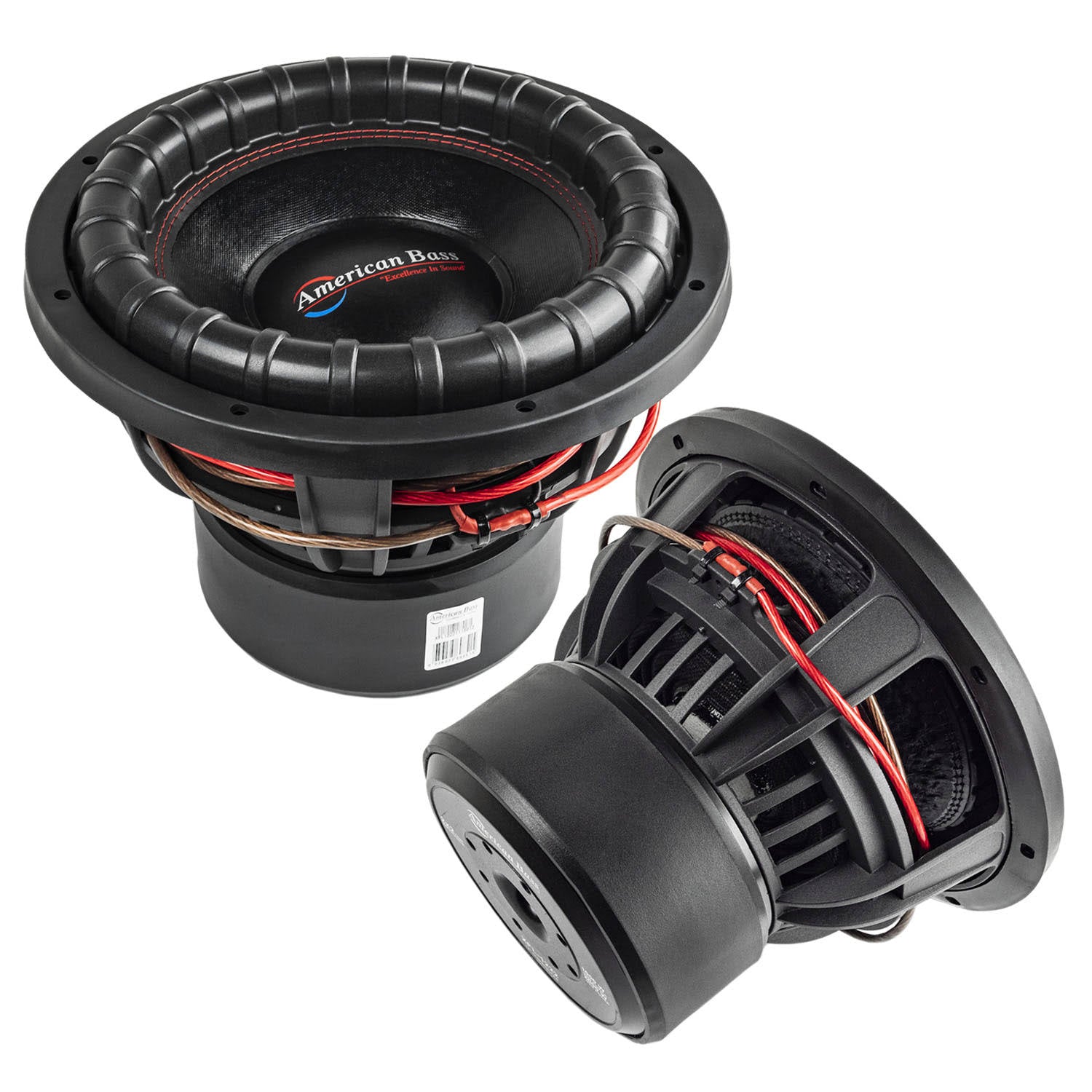 Dual 2 Ohm 3000 Watts Max Subwoofers 2 Pack U91228