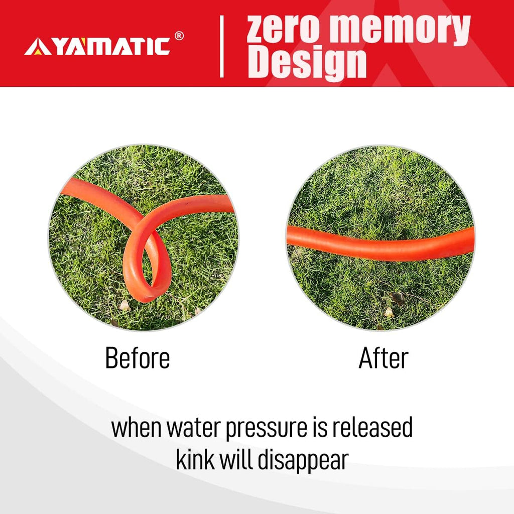 Kink Resistant Garden Hose 5/8 in x 50 ft, Heavy Duty, Pack of 2 W27964