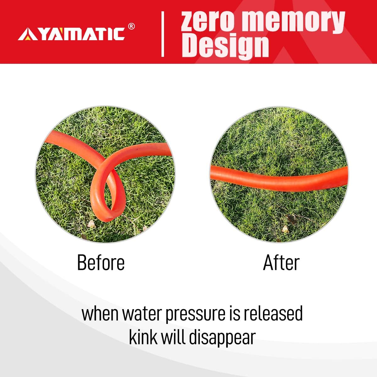 Kink Resistant Garden Hose 5/8 in x 50 ft, Heavy Duty, Pack of 2 W27964