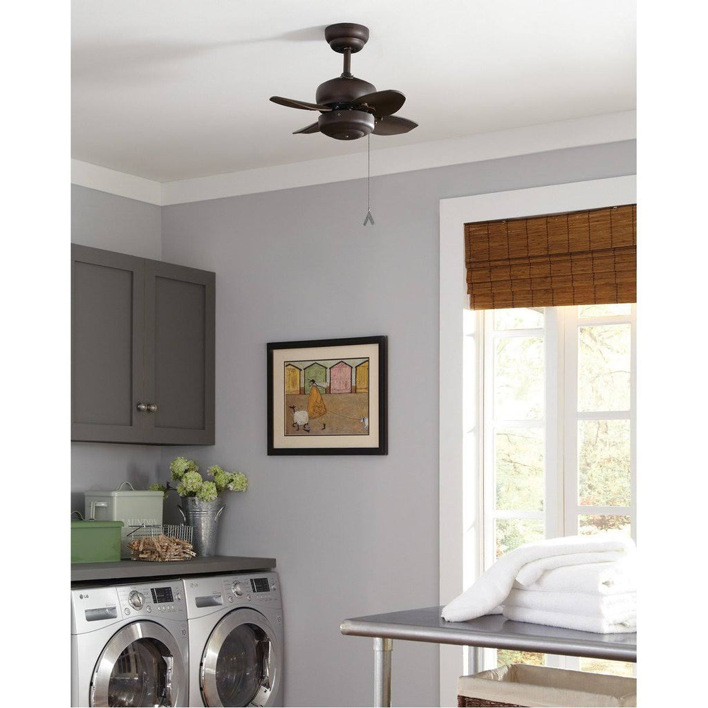 White 4-Blade 20x22 Mini Indoor Ceiling Fan A39070
