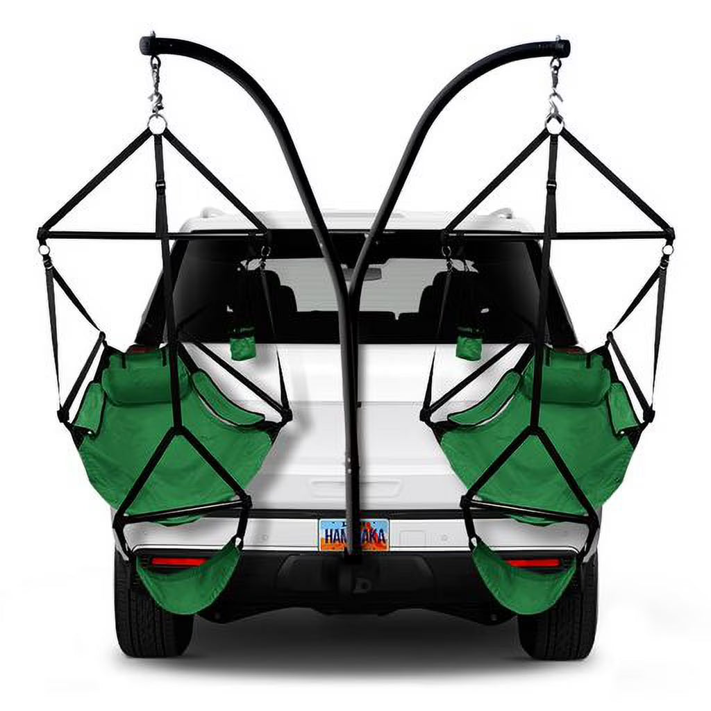 Trailer Hitch Stand and 2 Ripstop Nylon Chairs (Kelly Green) C269338